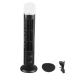 Bladeless Cooling Fan Table Fan Tower Bladeless Fan Bladeless Tower Fan Portable USB Desk Fan with Light for Home Bedroom - Image 2