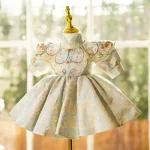 2025 One Year Old Chinese Style Dresses Baby's Week-grabbing Banquet CheongsamMatching Clothes Flower Girl Spring