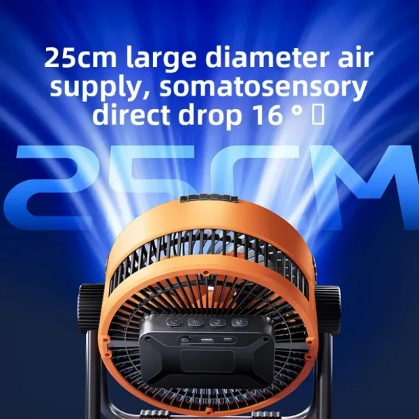 Multifunctional Outdoor Camping Fan Light 20000mAh Rechargeable Ceiling Fan with 3-speed Night Light and Power Bank Portable Fan - Image 5