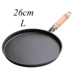 26cm Cast Iron Frying Pan Uncoated Non-stick Egg Pancake PanCrepe Maker Steak Frying Pot Gas Induction Cooker Kitchen Cookware - Image 3