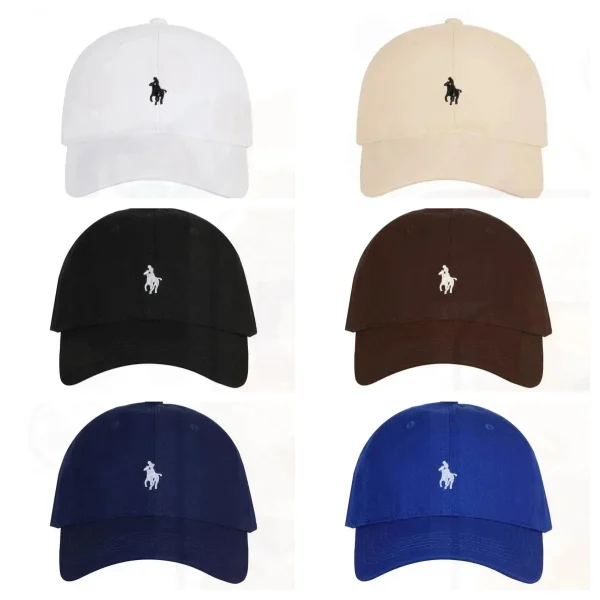 Fashion Cotton Polo Embroidery Cap Men's Baseball Cap Casual Soft Breathable Golf Sun Cap - Image 2