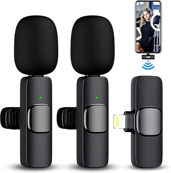 Lavalier Microphone 2.4G Wireless Portable Audio Video Recording Mini Mic for iPhone Android Live Broadcast Gaming Phone - Image 5