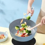 COOKER KinG Non-stick Deep Frying Pan Aluminum Medical Stone Coating Soup Pot Skillet with Stay Cool Handle Kitchen Cooking Pots - Image 3
