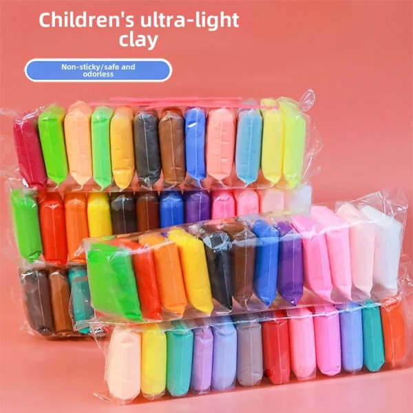 Ultra-Light Clay Non-Toxic Safe and Odorless Plasticine Refill 12 Colors 24 Colors 36 Colors Handmade DIY Material Tools Clay Space Color Mud Toy Set - Image 4
