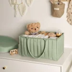 Baby Diaper Caddy Organizer, Stylish Storage Basket for Newborn Essentials and Diaper Station,Gift for Baby Shower and Must-Have