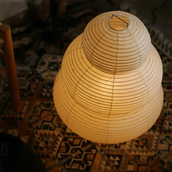 Japanese Design Akari Noguchi Yong Table Lamp White Rice Paper Decorative Desk Lights for Bedroom Living/Dining Room Study Loft - Image 3