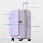 20/24/28'' New Front-Opening Side-Access Expandable Trolley Suitcase PC Travel Luggage with Dual Charging Ports 20-inch Carry-On - Image 5