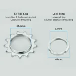 Deemount Fixed Gear Bicycle Freewheel Cogs Hub Locking 1 Speed Fixie Bike Threaded Lock Rings 13T 14T 15T 16T 17T 18T - Image 4