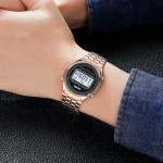 SKMEI 2146 Stainless Steel Men Waterproof Date Alarm Wriswatch reloj hombre Back Light Display Stopwatch Digital Watch - Image 3