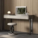 makeup dressing table with lighting Suspended vanity headband Wooden chest of drawers dressing table with light and mirror home - Image 3