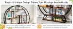 Tribesigns Bookshelf, Round Bookshelves Etagere Bookcase, 63-Inch Industrial Wood Book Shelf with Staggered Shelves - Image 4