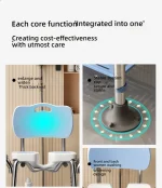 Medical Best Price Quality Folding Commode Toilet Chair with Bedpan Potty Chair for Adult - Image 2