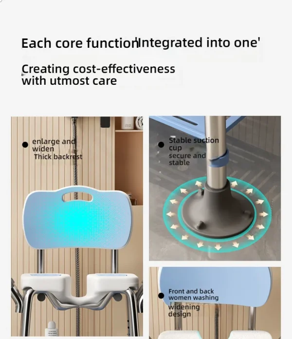 Medical Best Price Quality Folding Commode Toilet Chair with Bedpan Potty Chair for Adult - Image 2