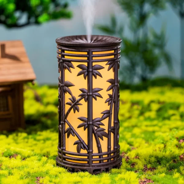 Bamboo-inspired humidifier with unique design, fine mist output, three ambient color night lights, and silent operation - Image 4