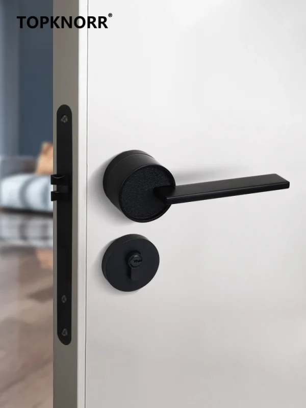 Bedroom Door Lock Indoor Nordic Silent Door Lock Modern Simple Magnetic Door Lock Yellow Bronze American Door Lock - Image 3