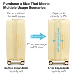 Mixi New Design Puristic Expandable Travel Luggage TSA Lock Lightweight Large Capacity PC Suitcases Spinner Wheels 20 24 26Inch - Image 2