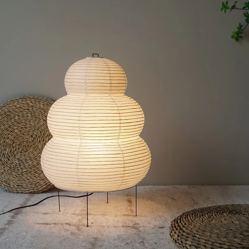 kf-S5136a027e7274052b3772f21ac3781f4d Japanese Design Akari Noguchi Yong Table Lamp White Rice Paper Decorative Desk Lights for Bedroom Living/Dining Room Study Loft - Image 1