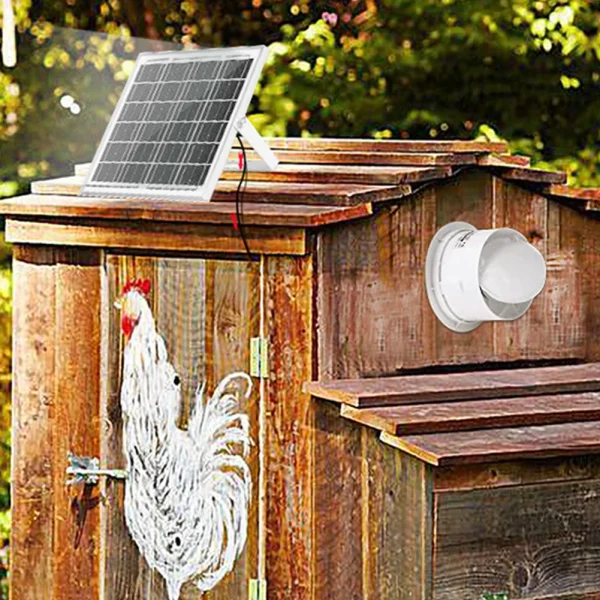Solar 12V Exhaust Fan Energy-saving Air Vent Window Wall Fan Anti-Mosquito Design Ventilation Blower for Bathroom Kitchen Toilet - Image 3
