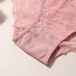 4PCS/Set Sexy Semi-sheer Floral Lace Panty - Hollow Out Waistband with "LOVE SECRET" Print Low-Rise Briefs Underwear Lingerie - Image 3