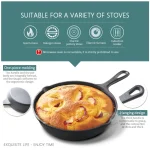 Cast Iron Frying Pan,14/16/20cm Non-stick Skillet Kitchen Fry Pot Breakfast Pan Omelette Pancake Pot Induction Cooking Cookware - Image 4