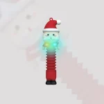 Christmas Decompression Telescopic Pop Tubes Fidget Toys Sensory Toy Swing Cool Light Lifelike Shape for Stress Anxiety Relief - Image 3