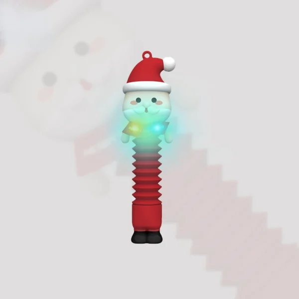 Christmas Decompression Telescopic Pop Tubes Fidget Toys Sensory Toy Swing Cool Light Lifelike Shape for Stress Anxiety Relief - Image 3