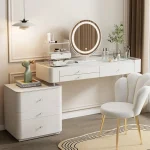 Modern Storage Vanity Dressing Table Living Rooms Beige Organizer Makeup Dresser Luxury Space Saving Coiffeuse Chambre Bedroom Furniture