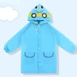 1pc-Cute Kids Raincoat Waterproof Children Duck Frog Rain Poncho Rain Coat Jacket with Backpack Position Student Rainwear - Image 2