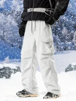 Men's Winter Fleece Cargo Pants Outdoor Waterproof and Windproof Insulated Ski Trousers Straight Warm Pants Asian Size M-4XL - Image 3