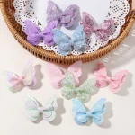 2/4/5Pcs Women Girl Glitter Butterfly Hair Clip for Children Sequins Bow Hairpins Cute Headwear Trendy Hairgrip Hair Accessories - Image 4