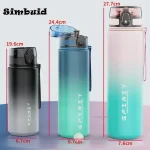 1 Liter Large Capacity Sports Water Bottle Leak Proof Colorful Plastic Cup Drinking Outdoor Travel Portable Gym Fitness Jugs - Image 2