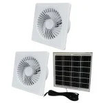 Solar 12V Exhaust Air Blower High Speed Ventilation Blower Energy-saving Anti-Mosquito Design Kitchen Bathroom Chicken/Duck Coop