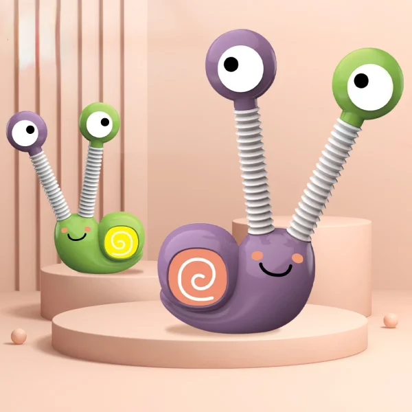 Snail Decompression Telescopic Pop Tubes Fidget Toys Sensory Toy Cool Light Lifelike Shape for Stress Anxiety Relief - Image 3