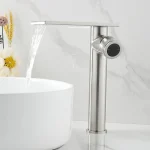 Bathroom Waterfall Basin Sink Faucet Black Faucets Brass Bath Faucet Hot&Cold Water Mixer Vanity Tap Deck Mounted Washbasin tap - Image 4