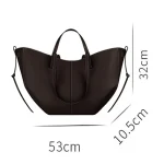 New large-capacity hand-held tote bag, Boling crossbody genuine leather wing bag, commuting single-shoulder crossbody bag - Image 2
