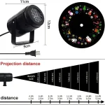 Snowflake Christmas Party Laser Projector, Stage Rotating LED Lights, Santa Claus Outdoor Vacation Garden Lighting - Image 2