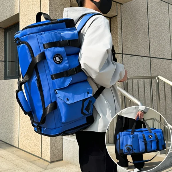 Large-capacity travel backpack, wet and dry separation sports gym bag, independent shoe storage compartment - Image 2