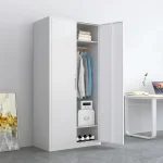 Bedroom Furniture Steel Storage Cabinet 2 Door Cupboard Metal Walk in Clothes Cabinets Wholesale Wardrobes