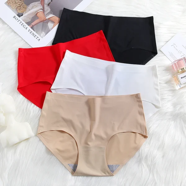 BZEL 6PCS/Set Women's Panty Seamless Female Underwear Plus Size Cozy Briefs Breathable Silk Satin Lingerie Hot Sale Underpants - Image 2