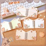 kawaii Stationery office supplies Portable mini notebook cute capybara journal Diary school notebooks for kid Notepads for notes - Image 4