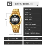 SKMEI 2146 Stainless Steel Men Waterproof Date Alarm Wriswatch reloj hombre Back Light Display Stopwatch Digital Watch - Image 5