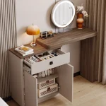 Italian minimalist dresser light luxury bedroom with fingerprint lock makeup table vanity Dressing table - Image 3