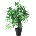 40cm Artificial Bamboo Leaves Silk Cloth Leaf Plant Lucky Bamboo Autumn Party Home Wall Weddings Garden Door Frames Decoration - Image 5