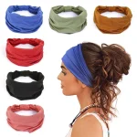 Head Band Women Hair Accessories Solid Wide Headband Bowknot Turbans Wash Face Make-up Hair Band Sports Running Yoga Headbands