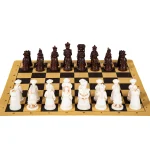 Super-large, deliberately aged three-dimensional character design with heavy chess pieces, a 43cm/ 16.9-inch chess board game - Image 4