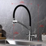 Kitchen Modern Copper Faucet Purification Drinking Water Pull-Out Sink Hot and Cold Pure Water Direct Drinking Faucet