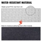 SucceBuy Garage Floor Mat 157.48 x 59.05 inch PVC Garage Flooring Roll Non-slip Diamond Texture 64.58 sq.ft Covering Space - Image 3