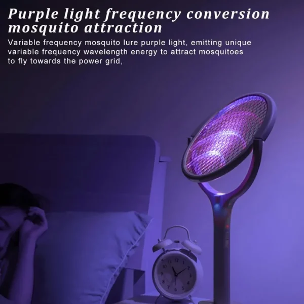 5 in 1 Fast Charging Racket Kill Fly Bug Safety Insulated 2-in-1 Mosquito Swatter USB Rechargeable Electric Mosquito Swatter - Image 2