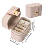 1pc Mini Portable Small Jewelry Storage Bag Travel Simple Leather Ring Necklace Earrings Storage Gift Box Organizer Display Gift Box - Image 5