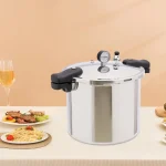 22L Aluminium Alloy Pressure Canner 90Kpa Thickened Explosion-proof Pressure Cooker Pot with Pressure Gauge and Safety Valve - Image 2